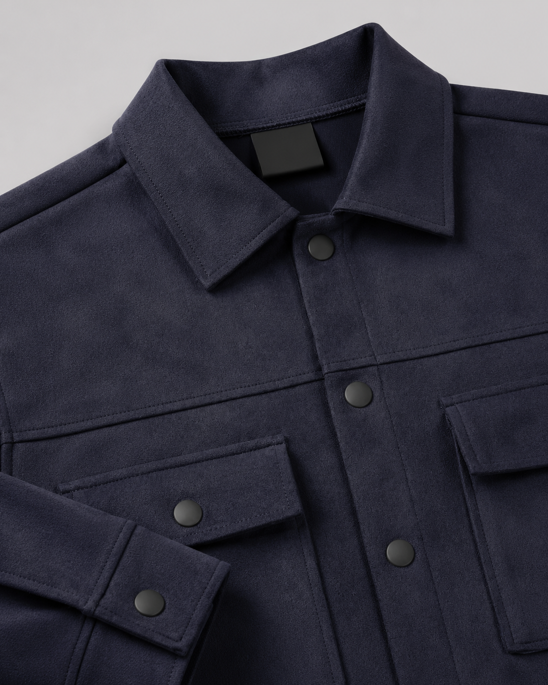 Men's Slim Fit Suede Overshirt Jacket