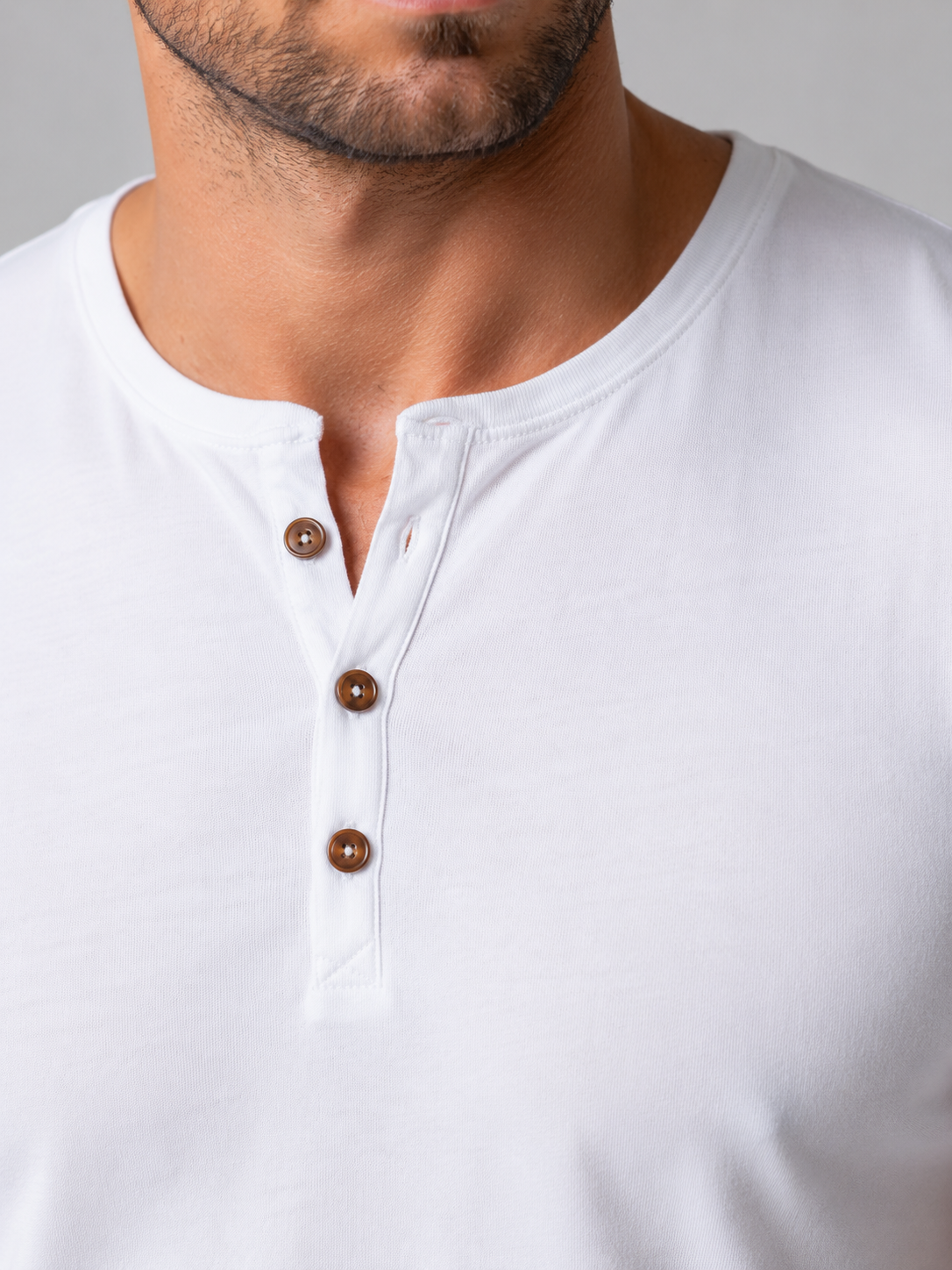 Men's Slim Fit Henley T-Shirt – Button Neck Casual Top