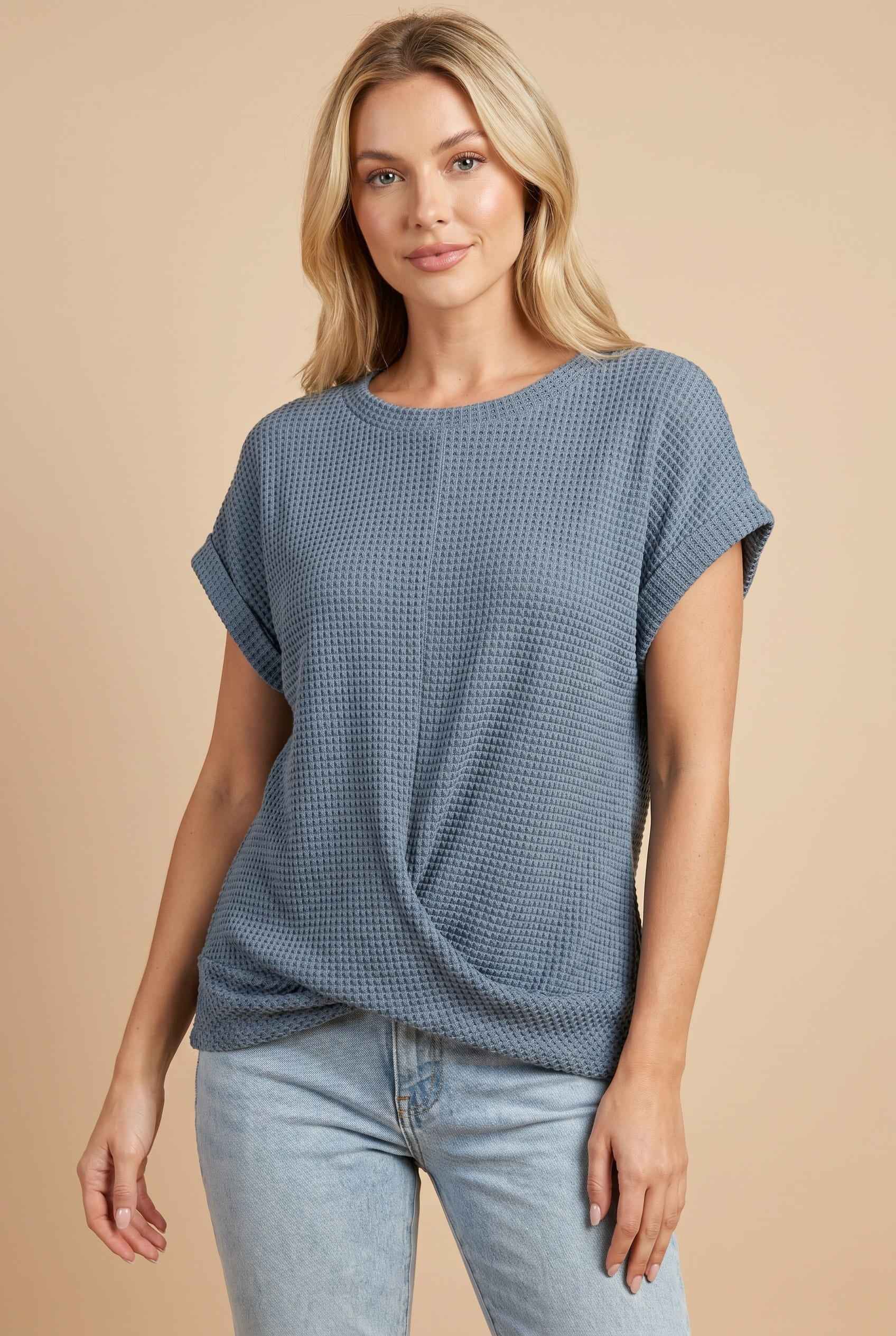 Relaxed Textured Women's T-Shirt with Breathable Fabric & Easy Fit