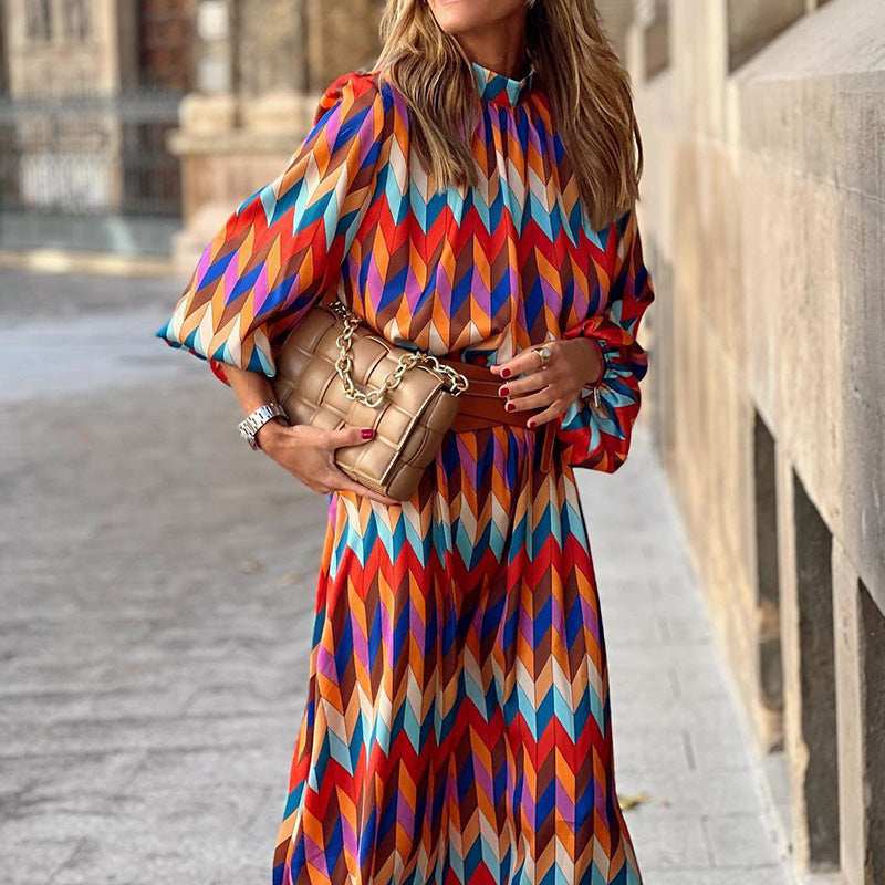 Mónica Minimalist Sophisticated Printed Midi Dress Designer Edit