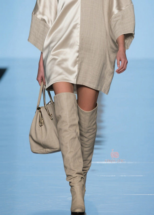 V-Neck Satin Woven Split Panel Oversized Shift Mini Dress