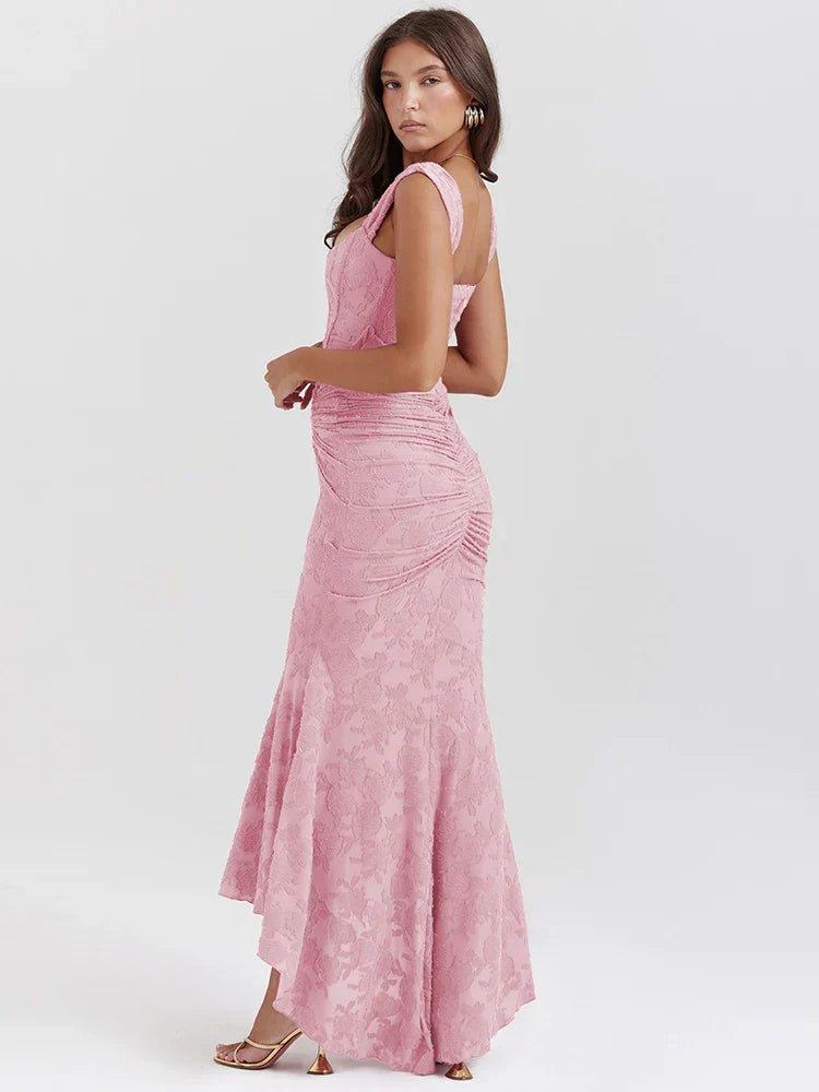 Offshoulder Sleeveless Bodycon Club Party Maxi Dress