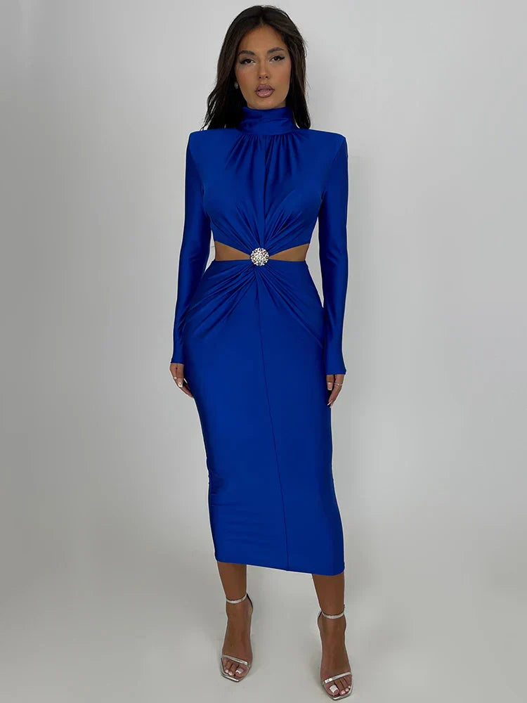 Graceful Hollow Out Maxi Evening Dress Cut Out Dresses