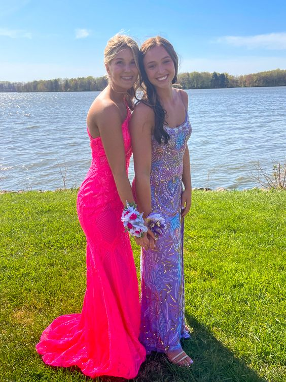 Stunning Mermaid Prom Dress,New Style Purple Prom Gown cc1014