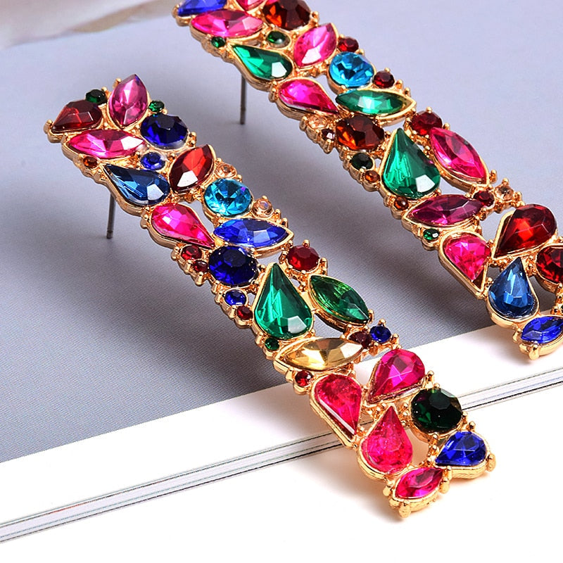 Paradise Rhinestone Stud Earrings