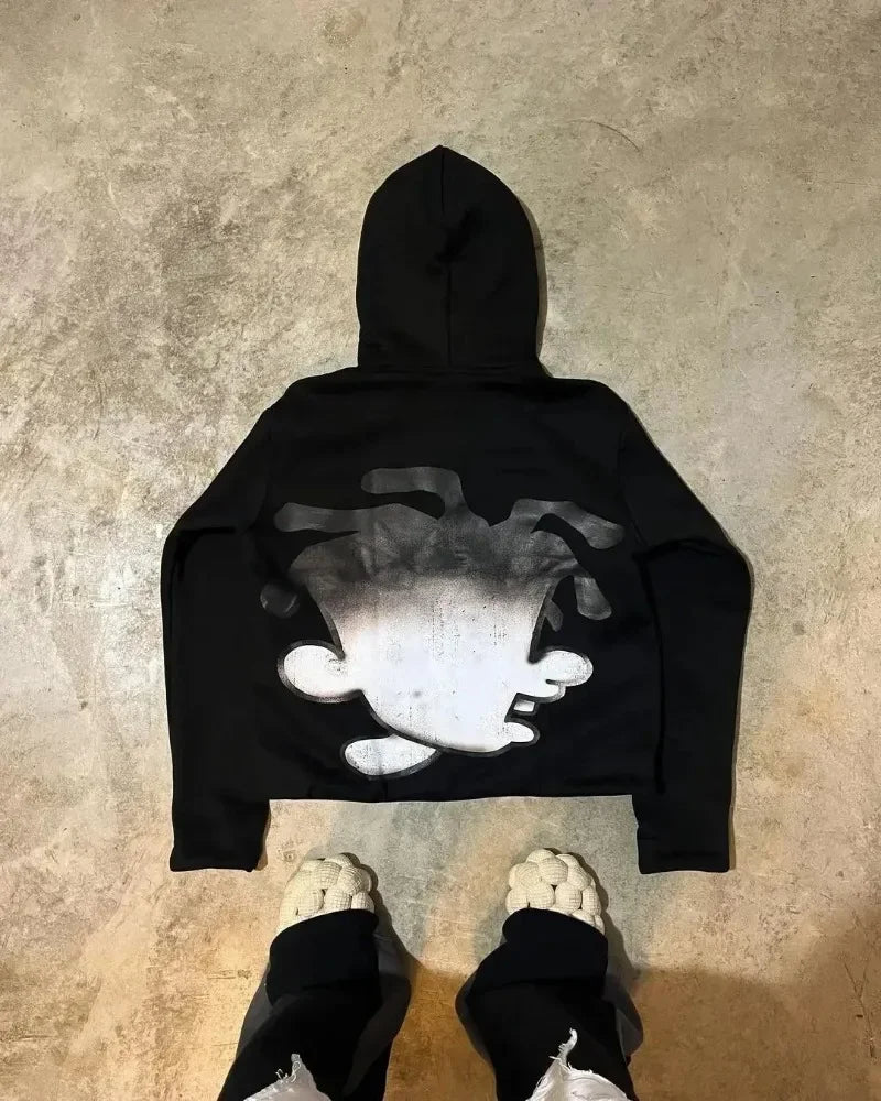 Fun Pattern Printed Hoodie