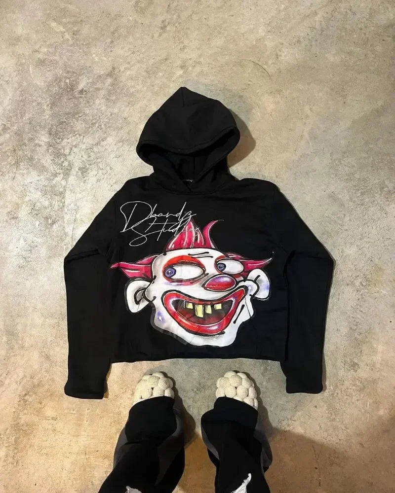 Fun Pattern Printed Hoodie
