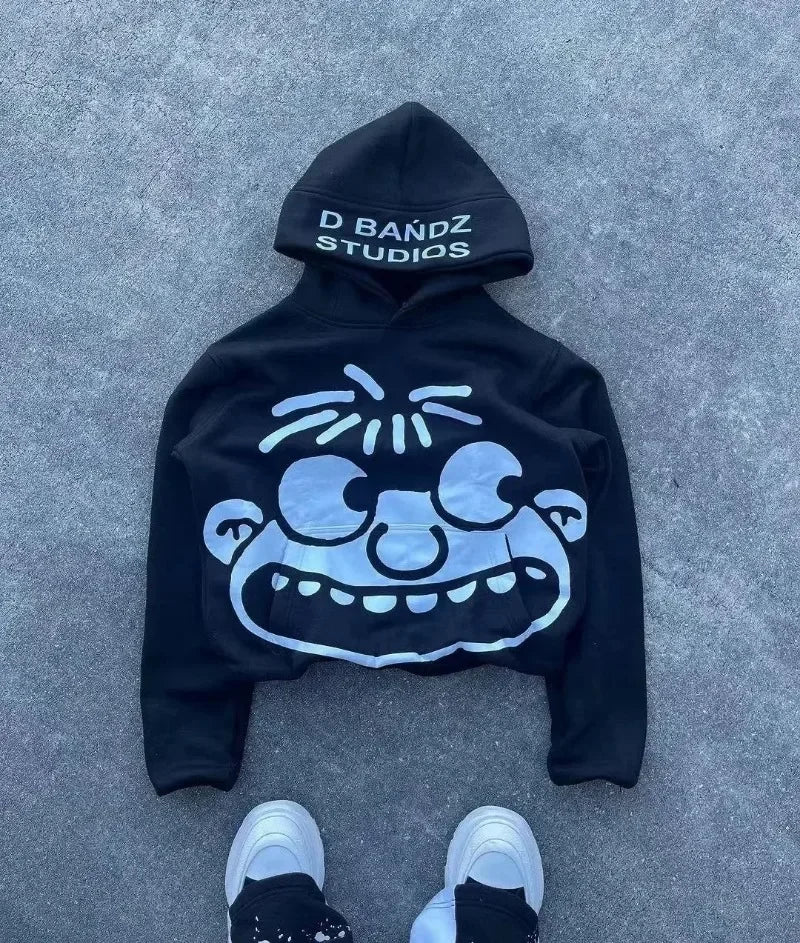 Fun Pattern Printed Hoodie