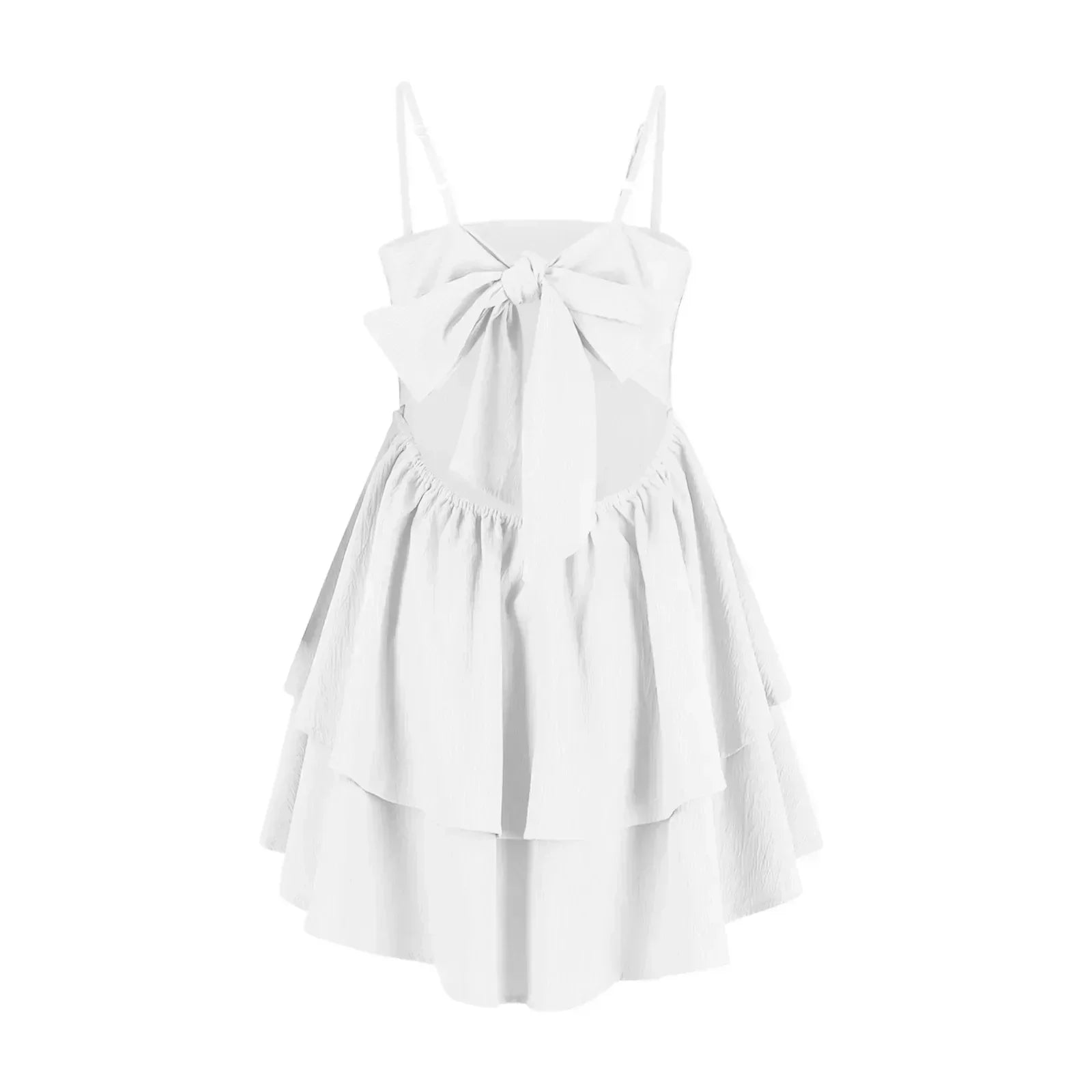 Tiered Ruffle A-Line Short Sleeve Mini Dress