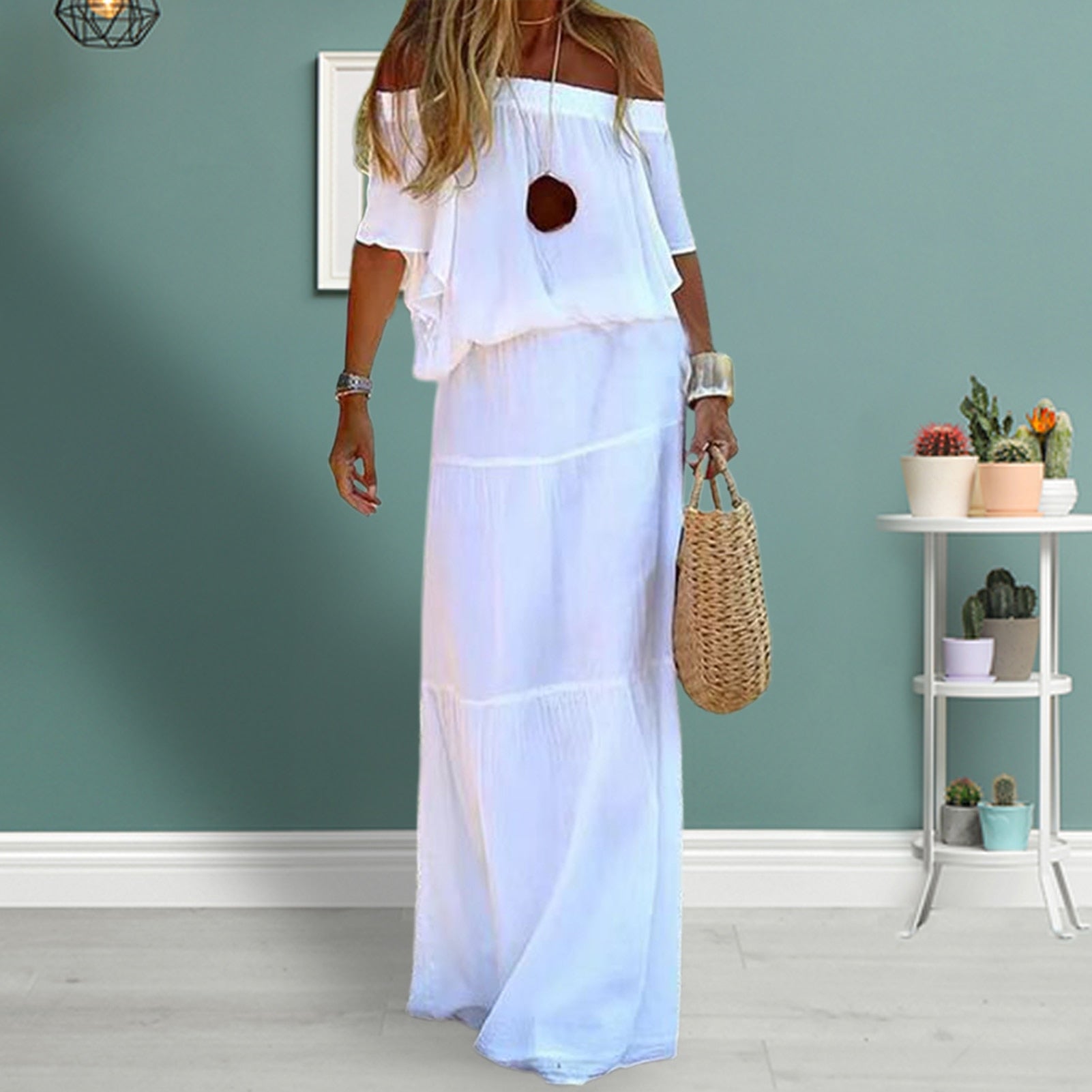 Lidia Off The Shoulder Premium Dress with Premium Casual Styling