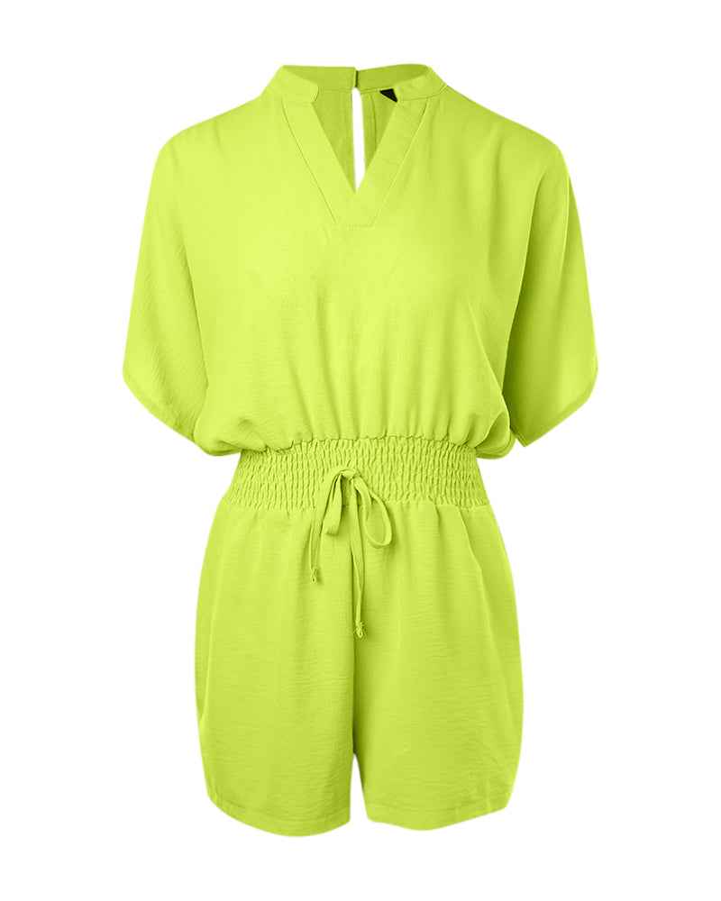 Stylish Casual Women's Summer Romper with Adjustable Straps & Pockets