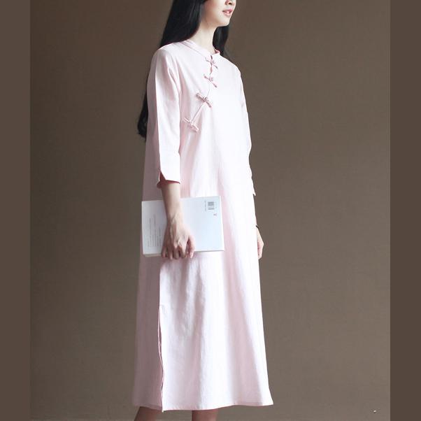 Nude spring dresses vintage cotton maxi dress oversize linen caftans
