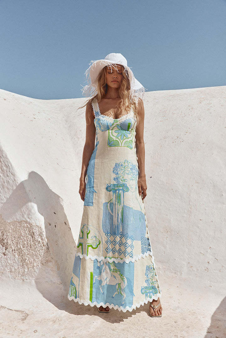 Melnik Maxi Dress - Blue