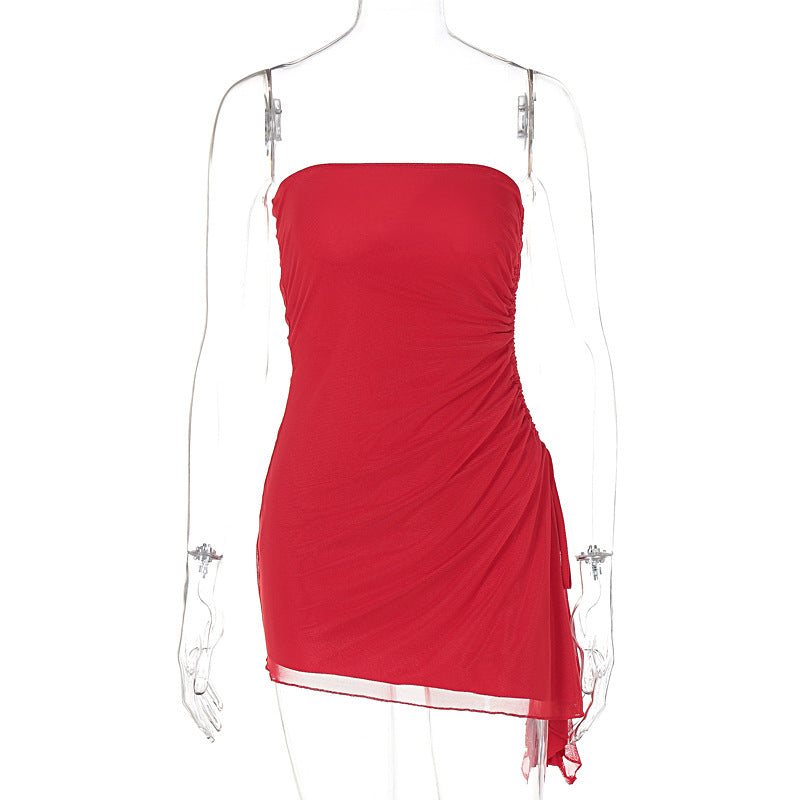 Summer Solid Color Sleeveless Slim Corset Backless Dress - View 3