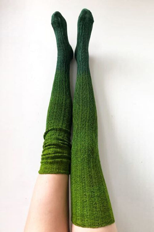 Dip Dyed Over Knee Thigh