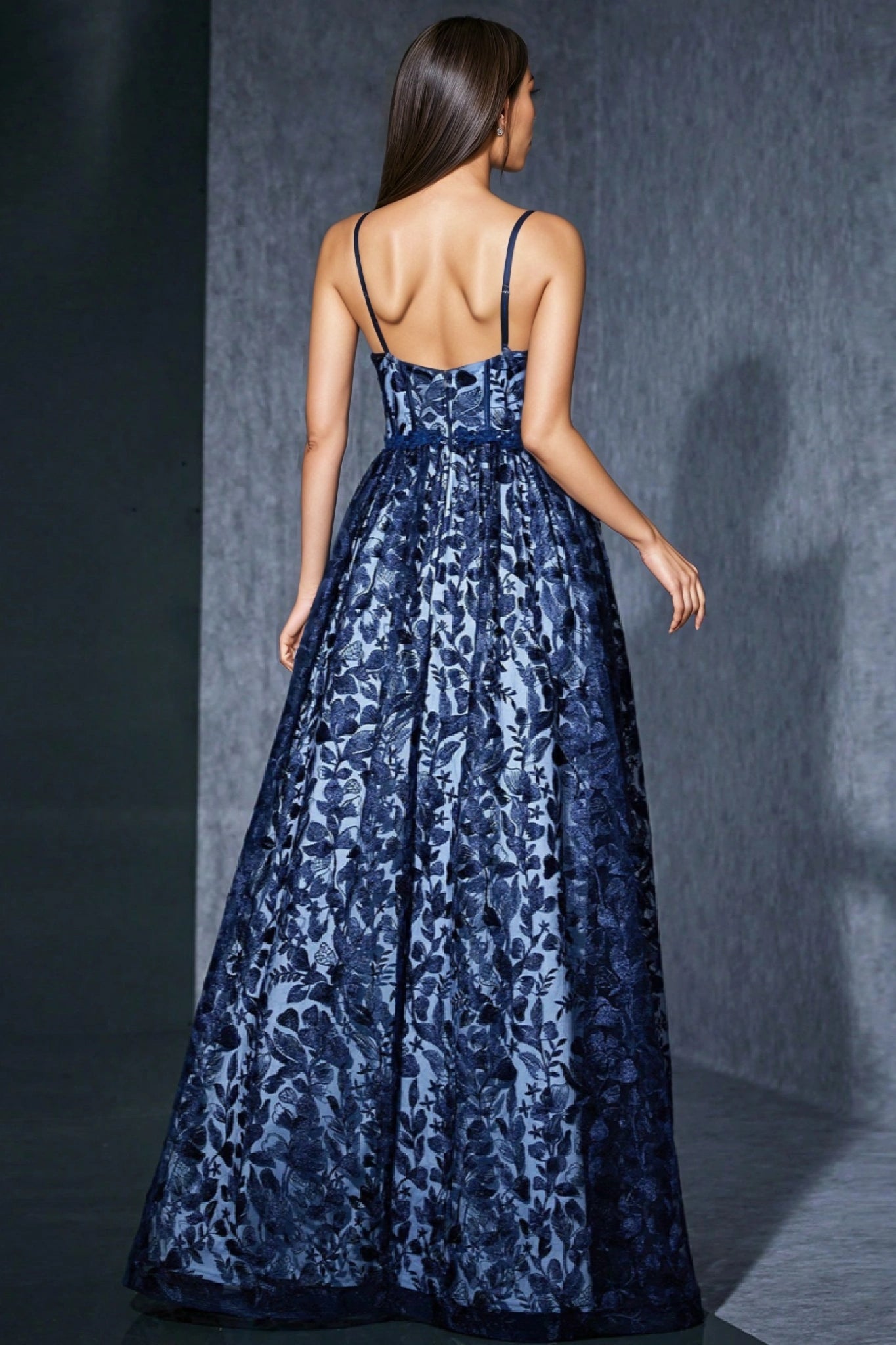 Ari Blue Strapless Mesh Maxi Dress - View 5