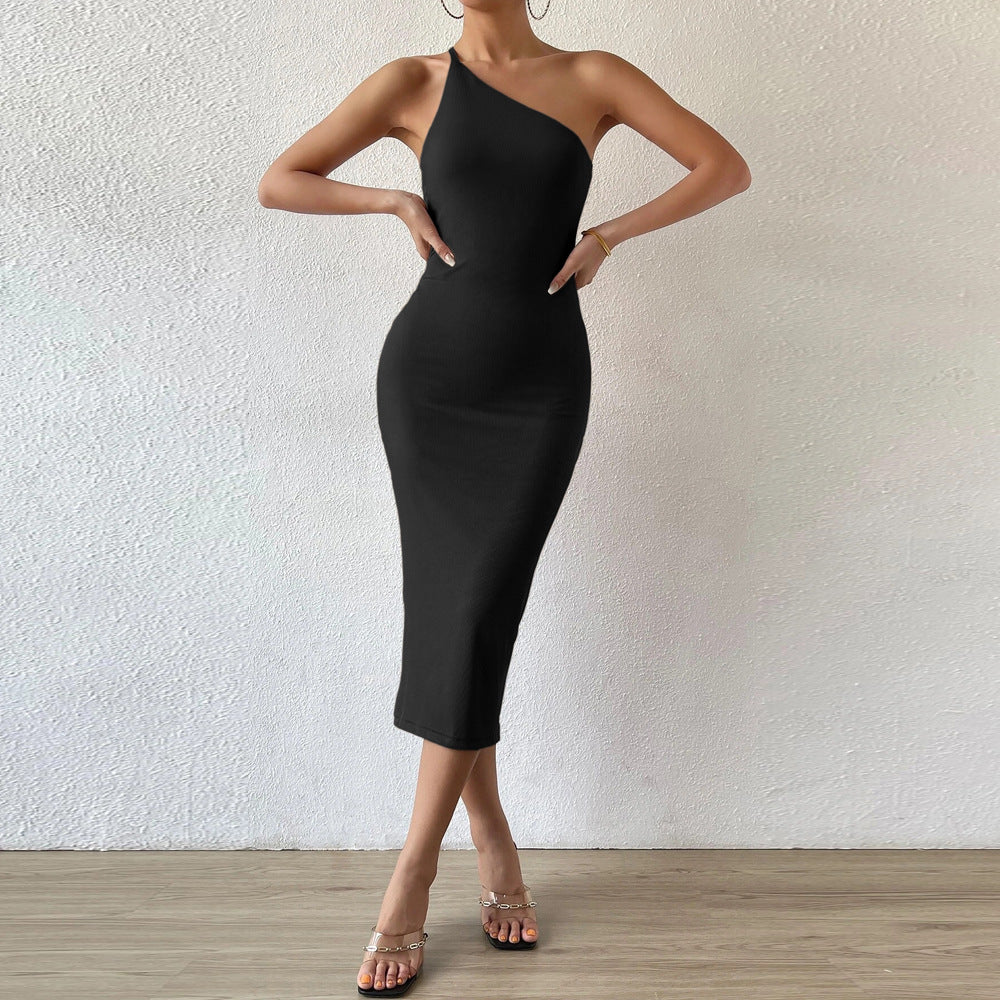 One Shoulder Backless Twist Bodycon Midi Dress - View 3