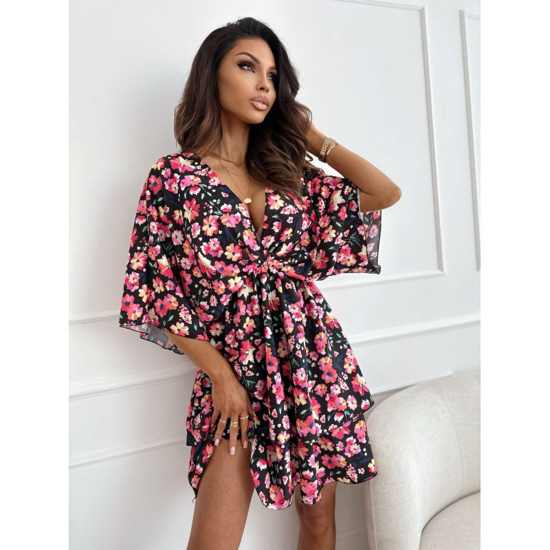 Greta Premium Women's Floral Wrap Dress Designer Edit