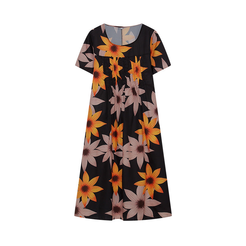 Jenni Statement Women's Bloom Midi Dress with Pleated Design Boutique Collection