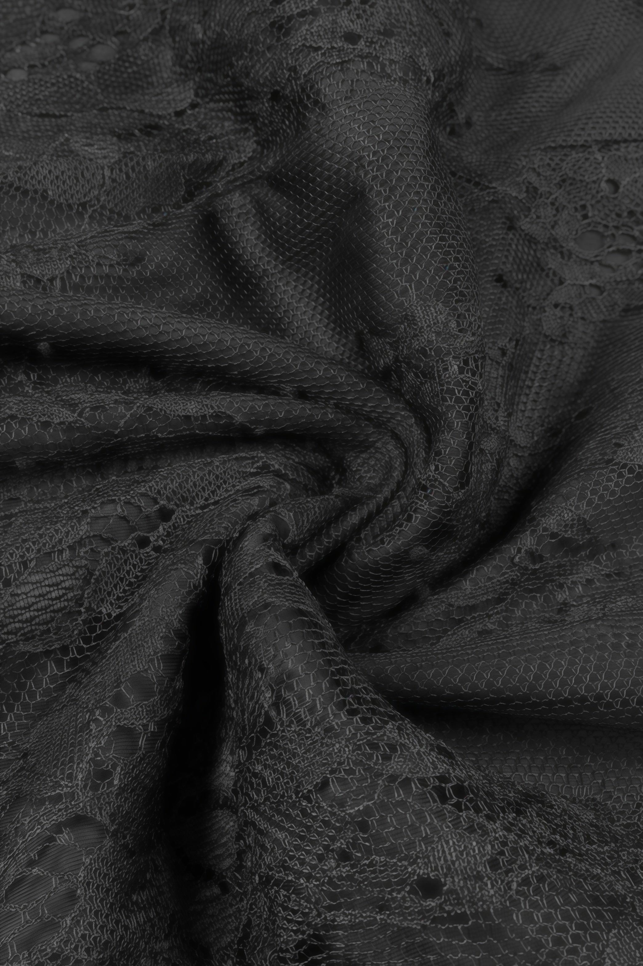 Bastien Black Lace Floral Maxi Dress - View 6