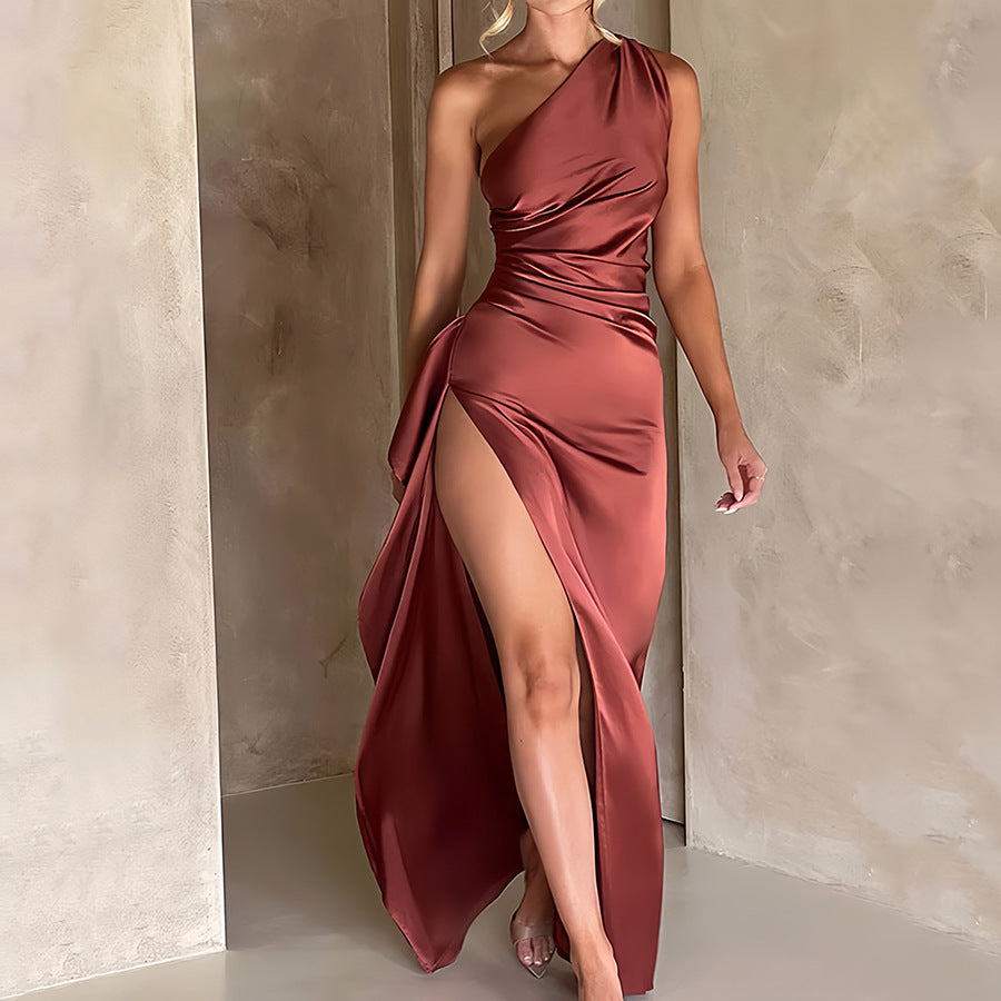 Ariana Premium Satin Maxi Dress Signature Edit