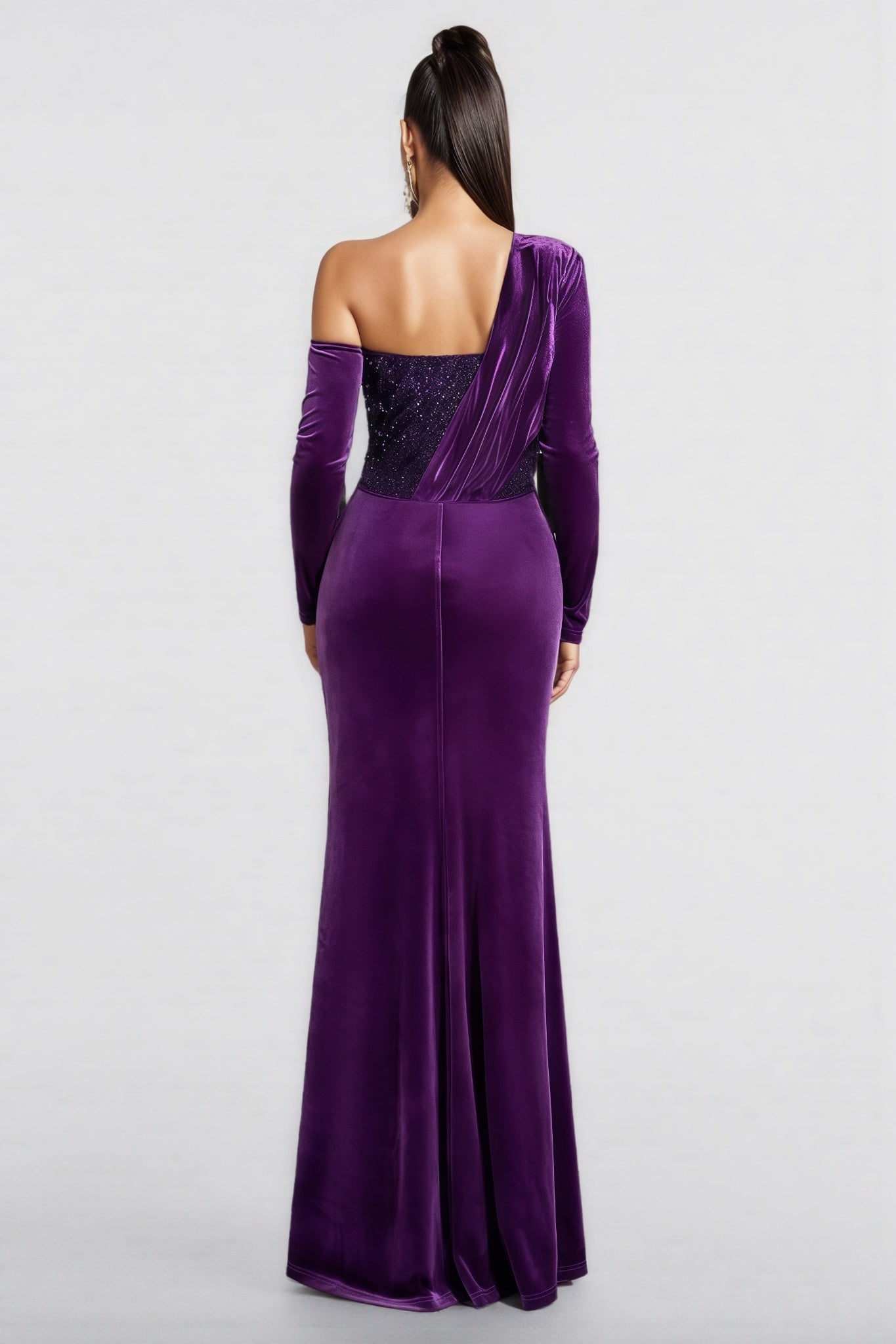 Lopez Purple Sequin Maxi Dress - View 6