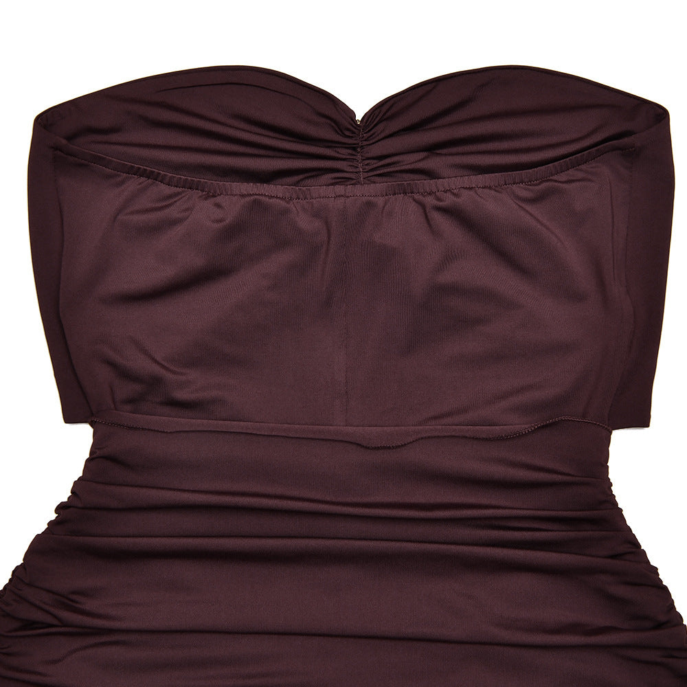 Lucian Maxi Dress-Brown