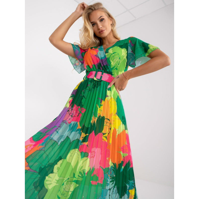 Sofía Statement Women's Floral Wrap Maxi Dress Evening Wear Edit