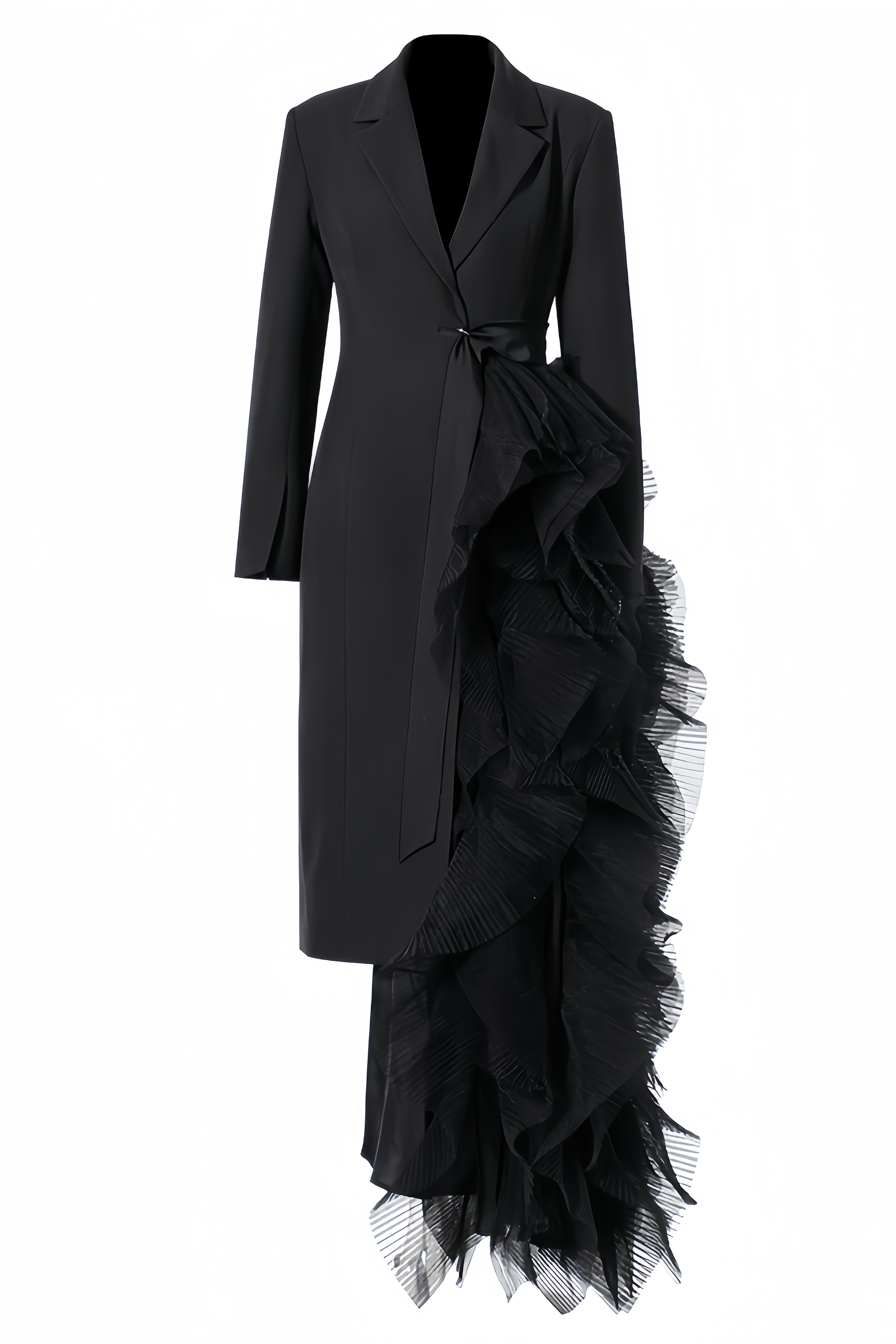 Edmund Irregularly Spliced Mesh Maxi Dress - View 5