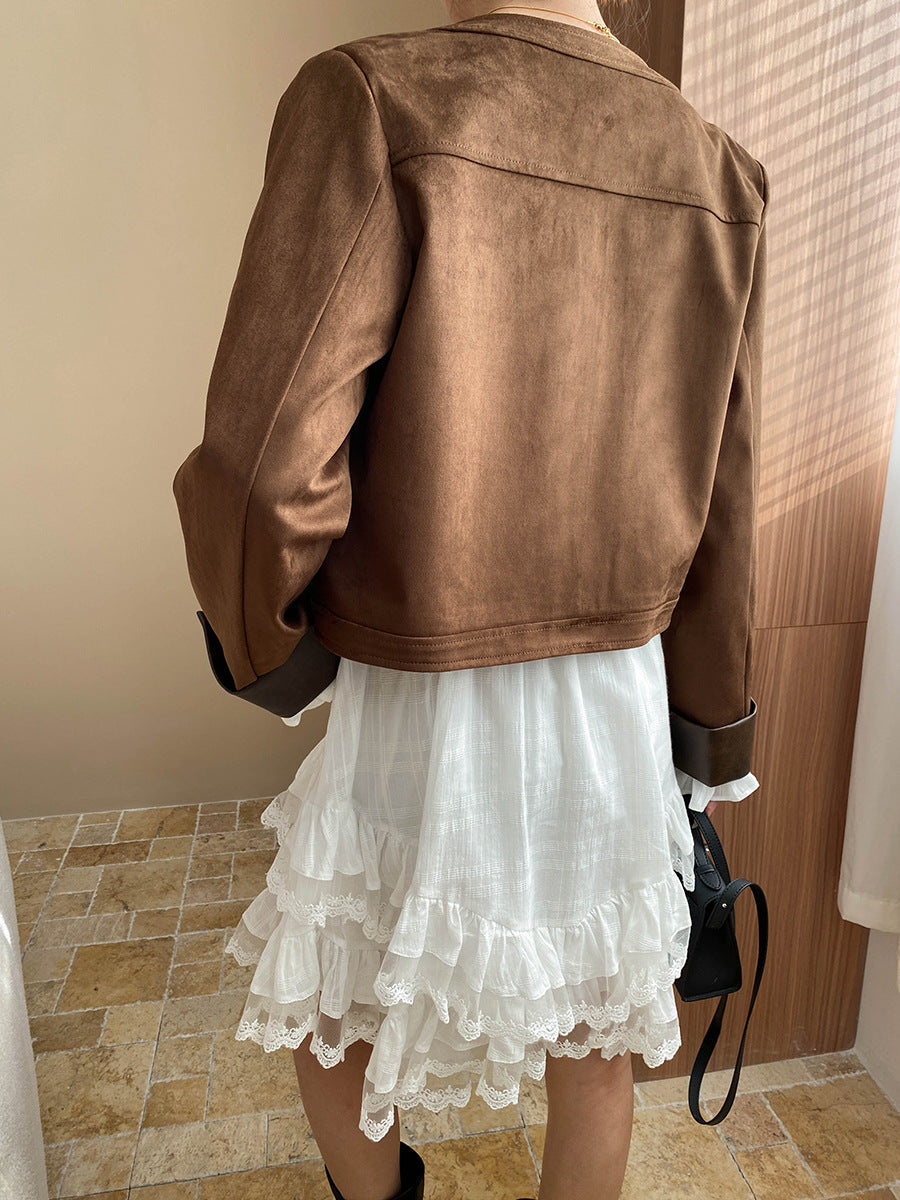Suede imitation jacket