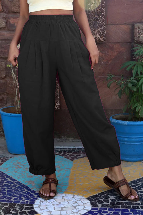 Elastic Waist Loose Pants