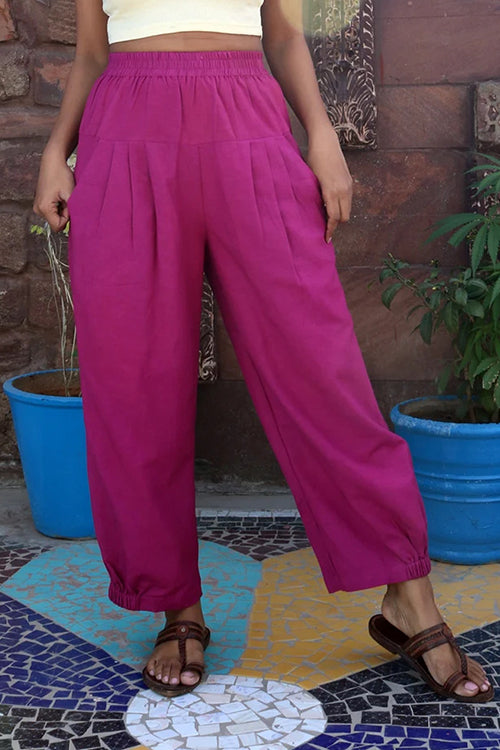 Elastic Waist Loose Pants