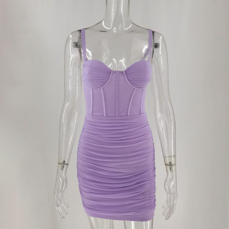 Mesh Summer Backless Design Sling Boning Corset Dress Women Clothing - View 5