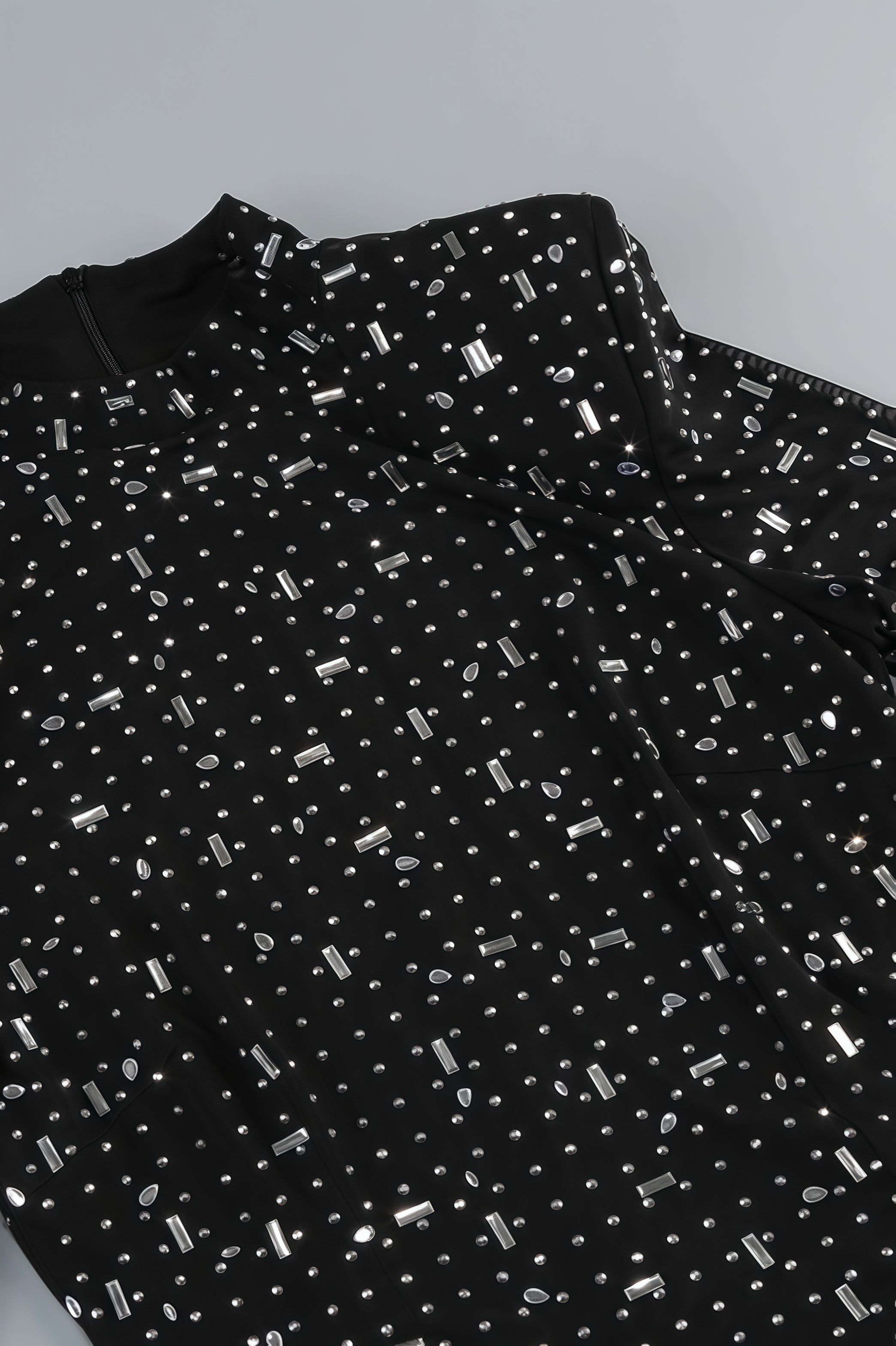 Roisea Long Sleeve Rhinestone Maxi Dress - View 6
