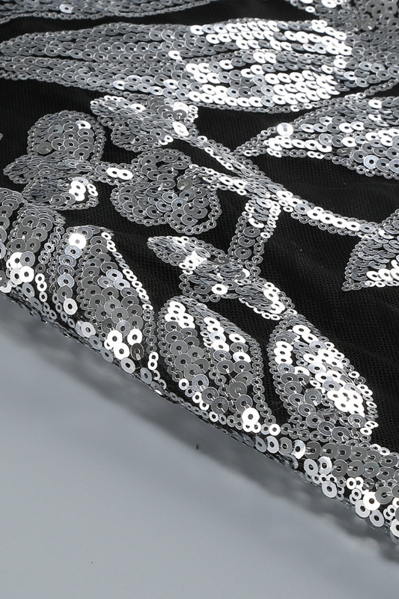 Inarl Embroidered Sequin Strappy Maxi Dress - View 5