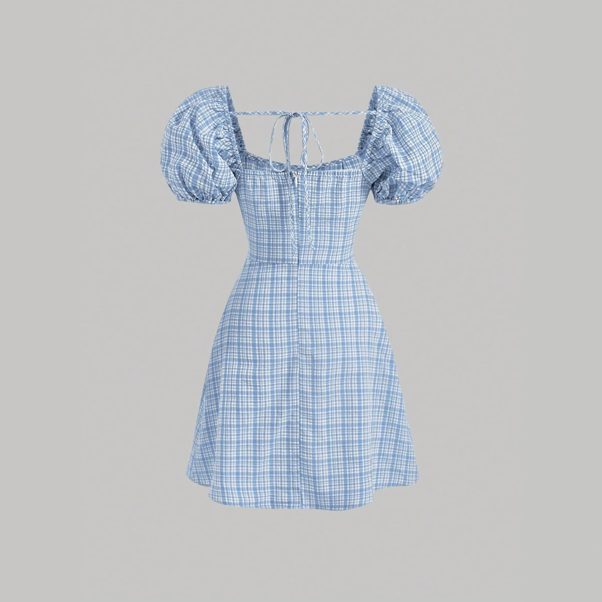 Korean Slimming Gentle Square Collar Summer Dress Niche Advanced French Small Women Dress