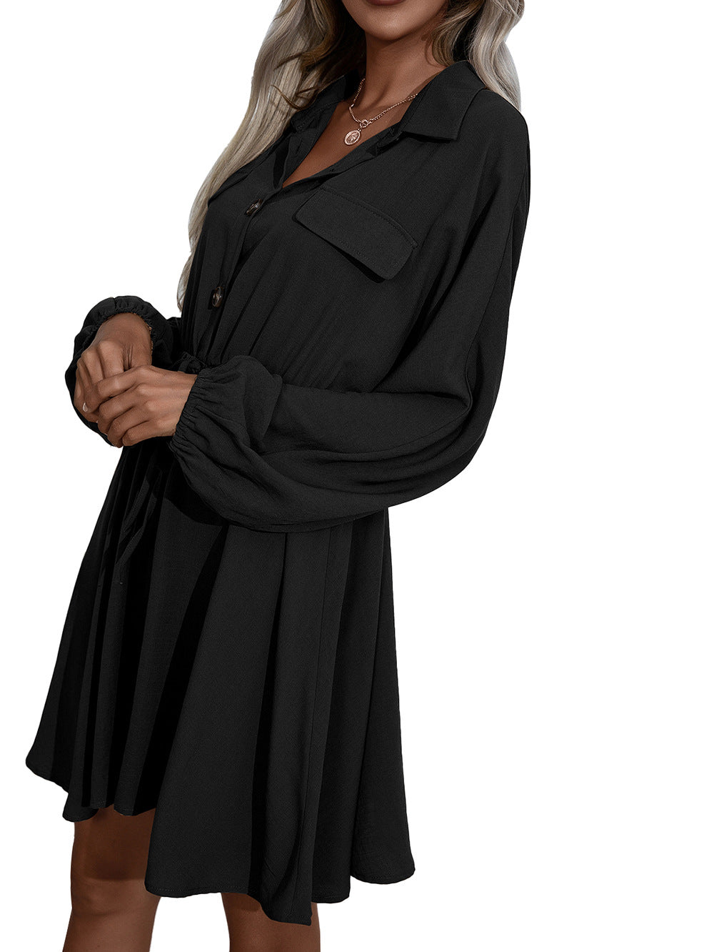 Remy Cotton Pocketed Shirt Dress Ink FINAL
