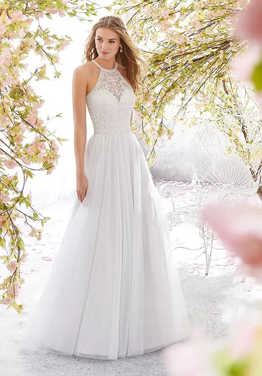 Dress Sleeveless Halter Wedding Dress Slim Fit Maxi Dress - View 2