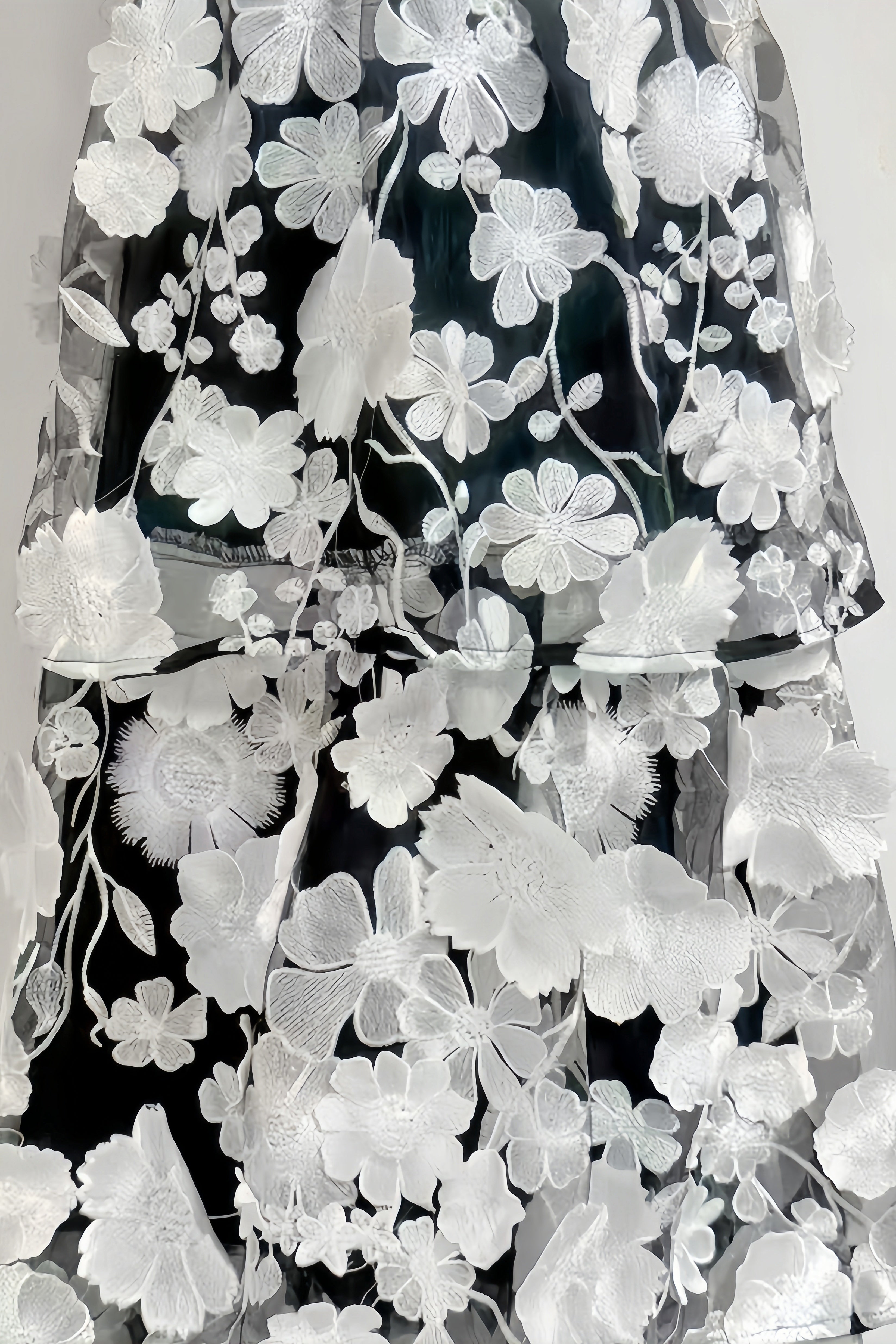 Rena Solid Colour 3D Floral Embellishment Maxi Dress - View 4