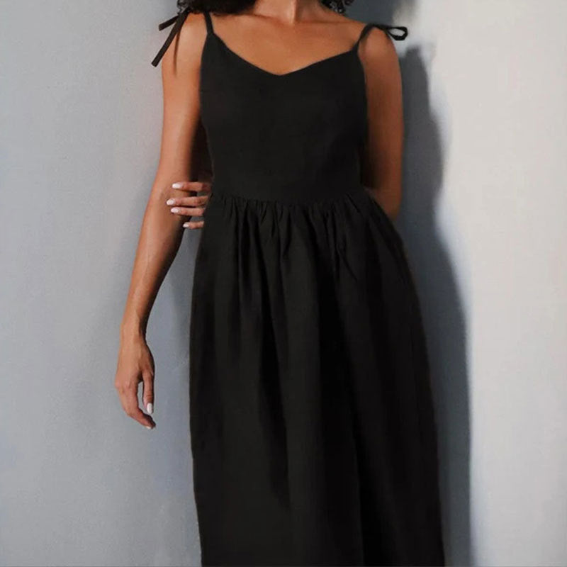 One Shoulder Sleeveless High Split Loose Midi Dress 8