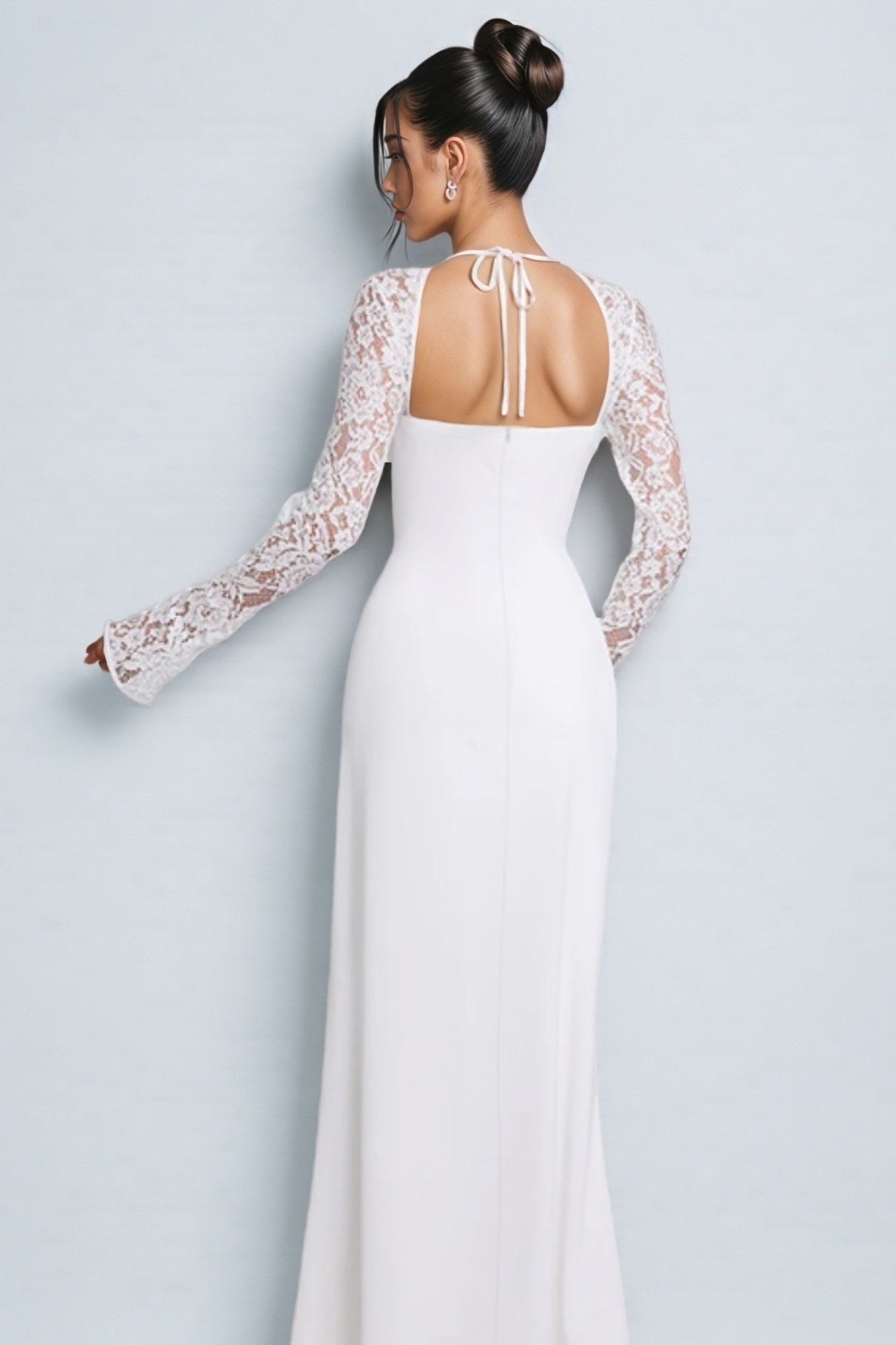 Heli Lace Split Maxi Dress - View 5