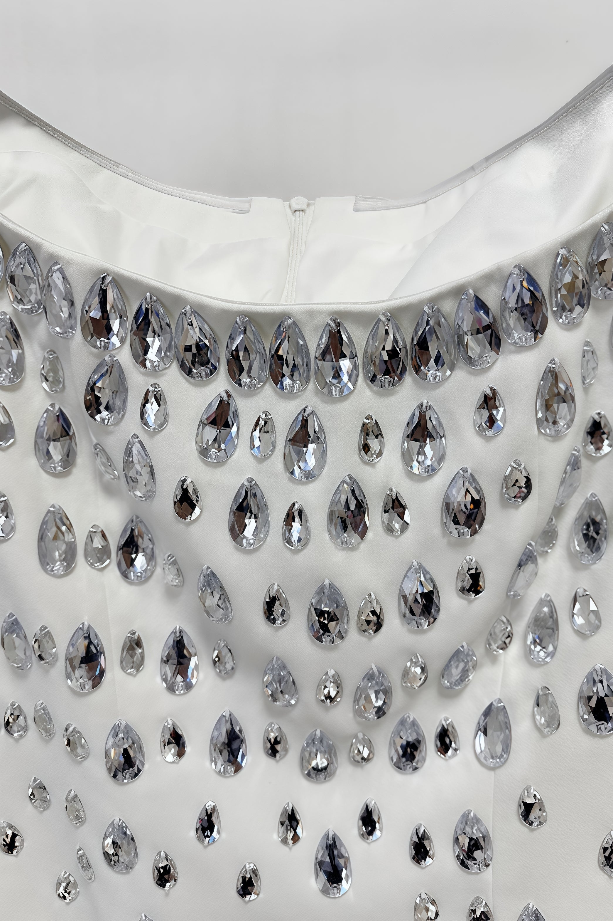 Kania White Long Sleeve Beaded Maxi Dress - View 3