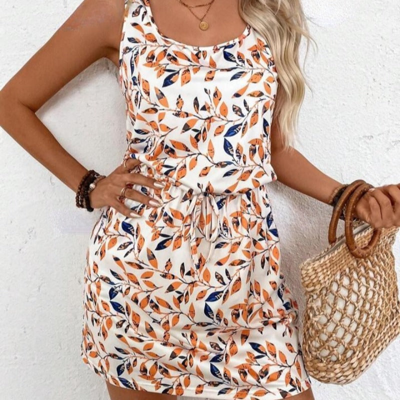 Flor Boutique Women's Floral Print Casual Mini Dress Evening Wear Edit