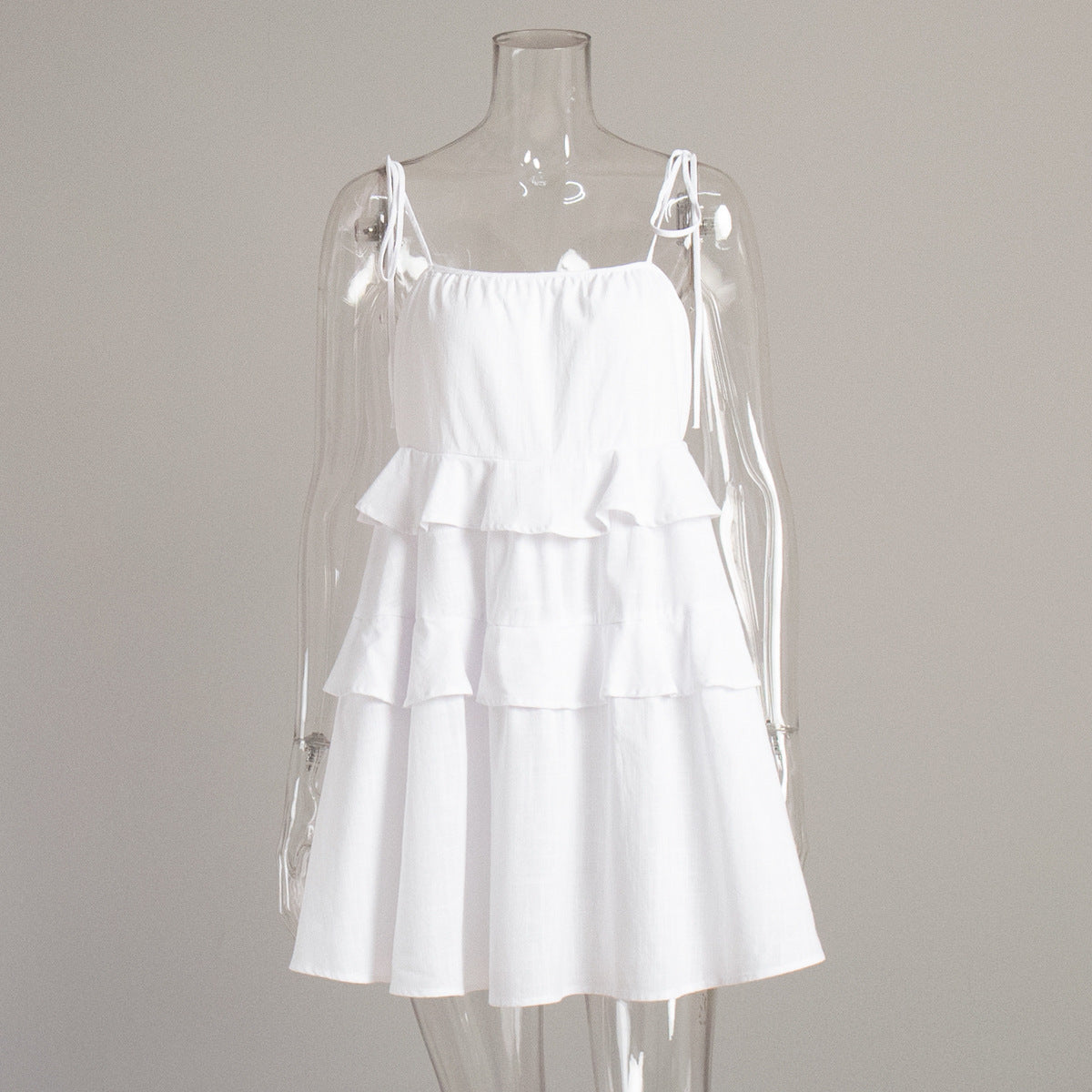 Spaghetti Strap Tiered Ruffle Mini Dress 6