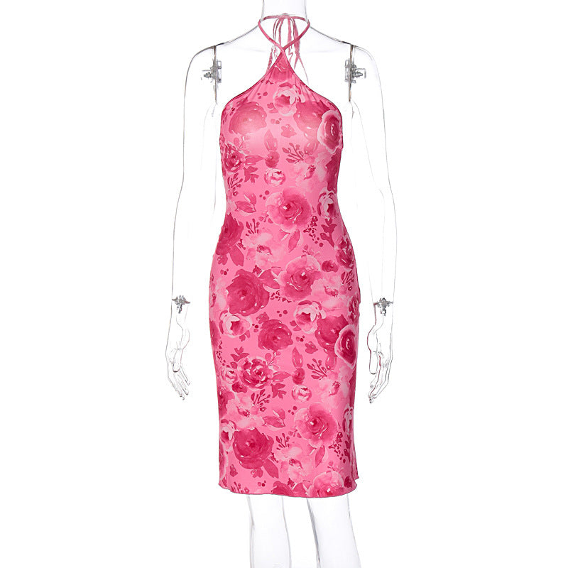 Halter Neck Backless Bodycon Midi Dress 6