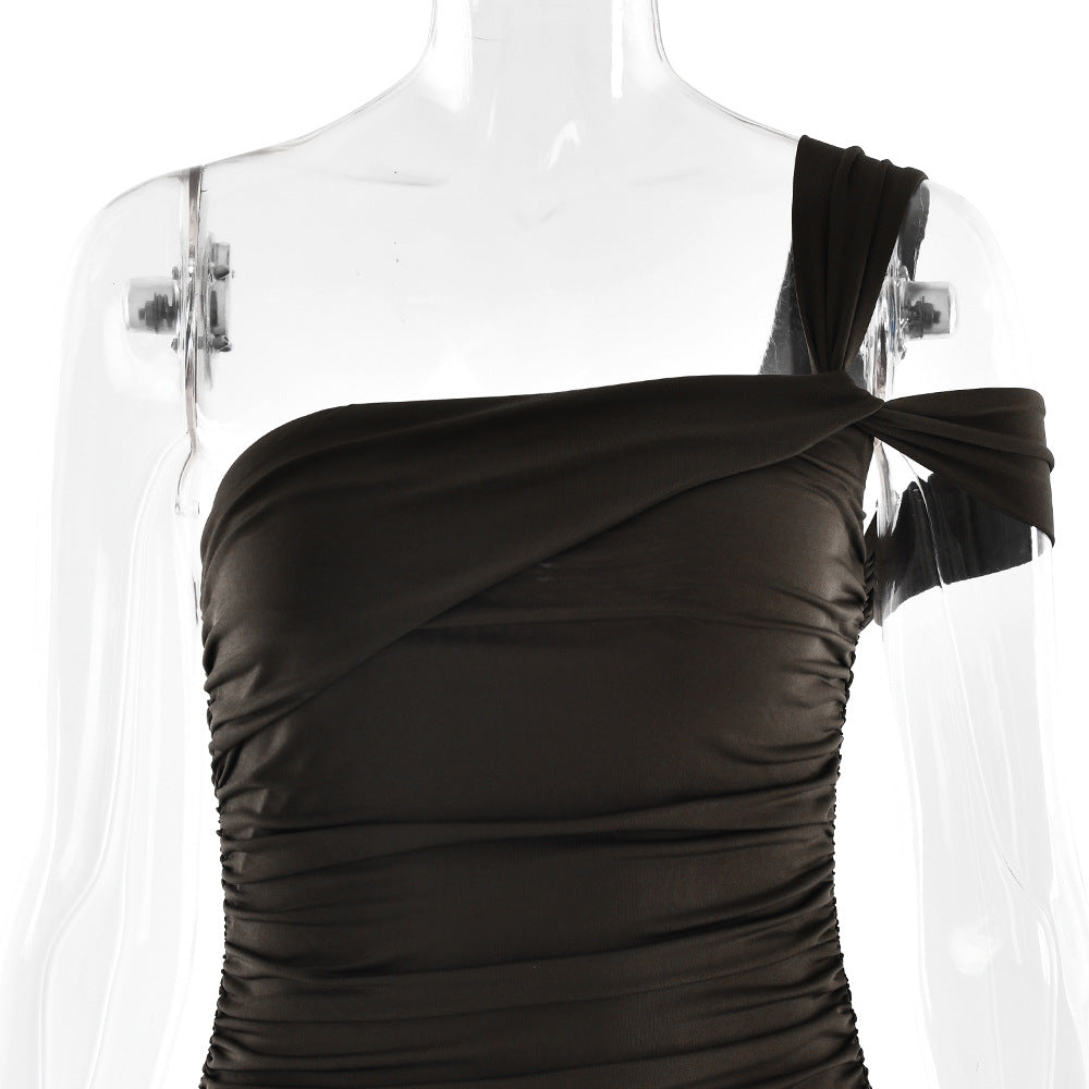 Elara Maxi Dress Brown