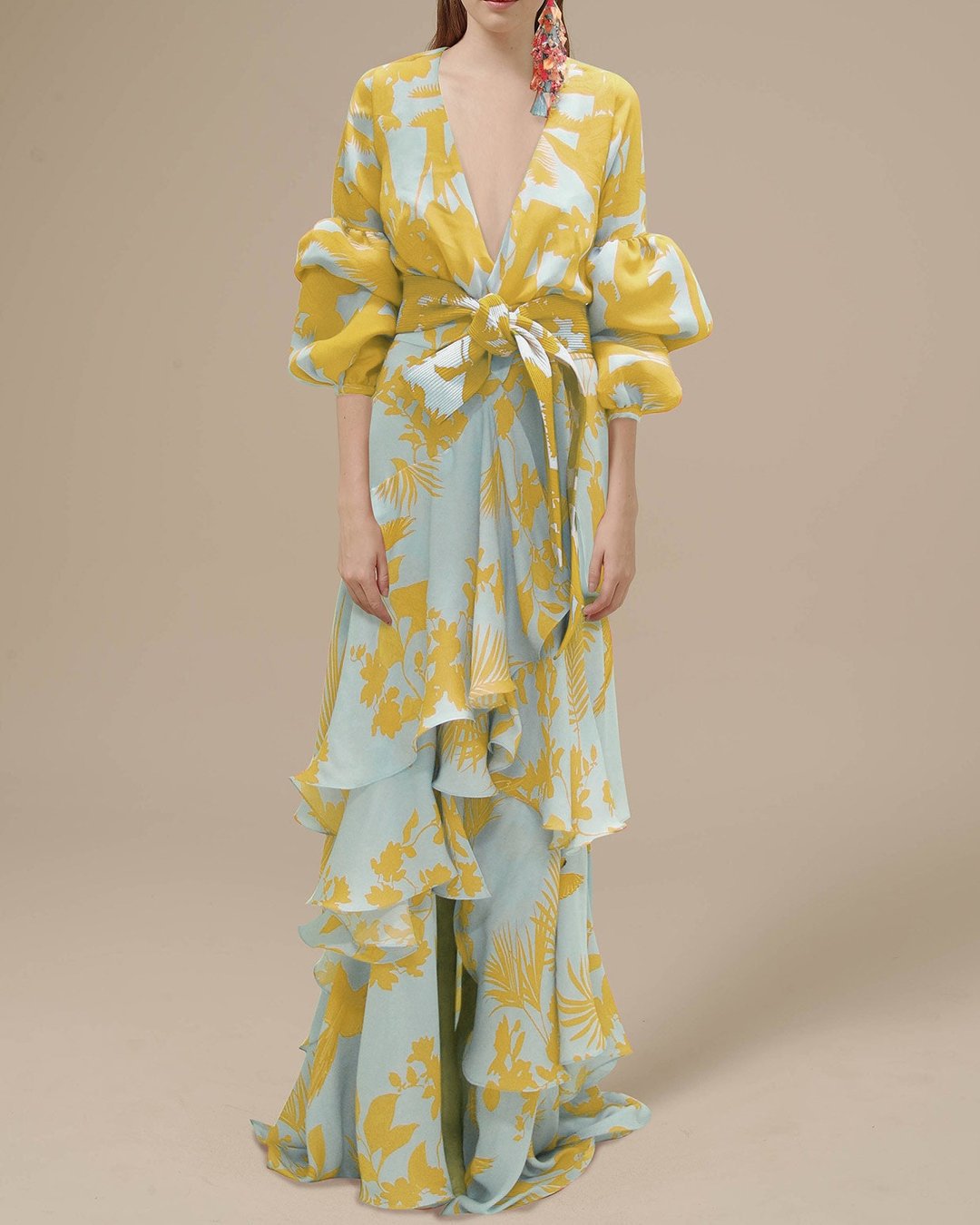 Printed Chiffon Party Dress