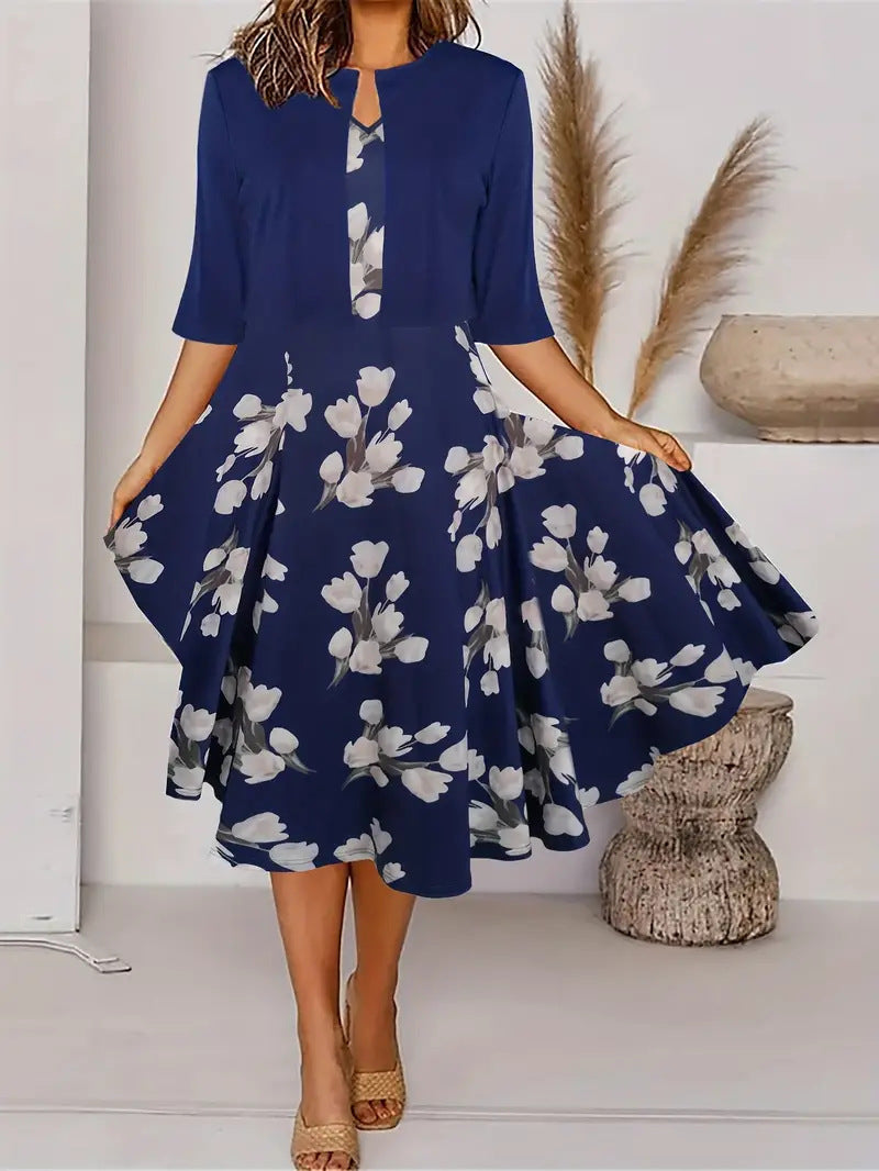 Floral Sleeveless Midi Dress with Bolero Two Piece Set 13