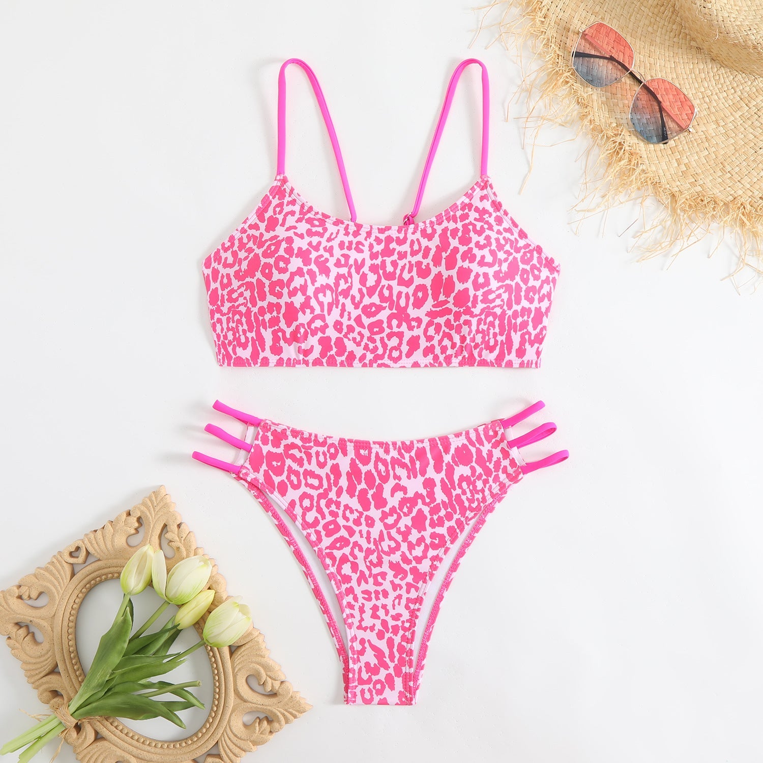 Rose Red Leopard-Print