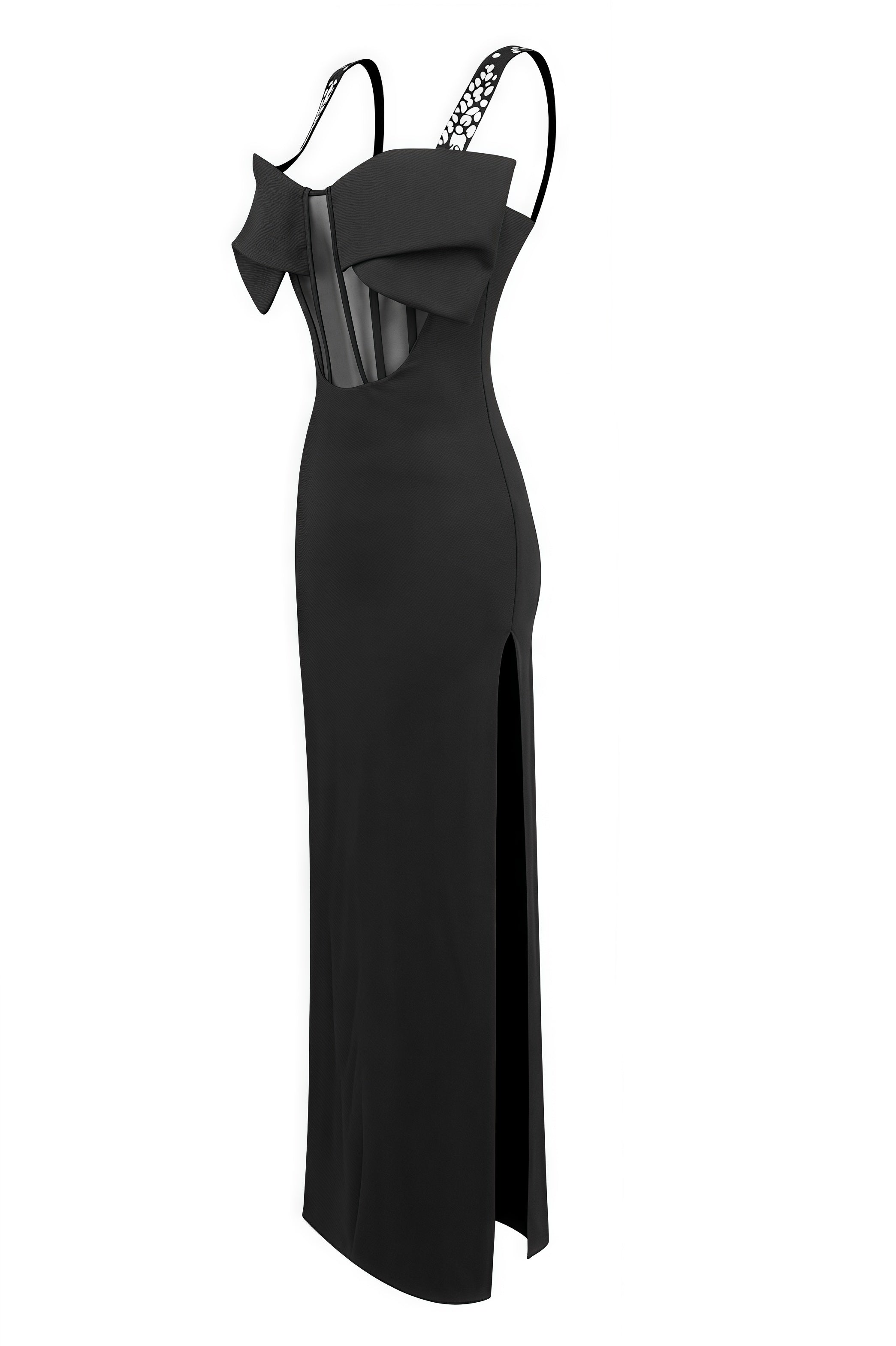 Valo Lace Studded Maxi Dress - View 5